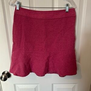 Gap Lined Wool A-Line Flare Skirt Women's Sz 4 Barbie Pink Y2K
